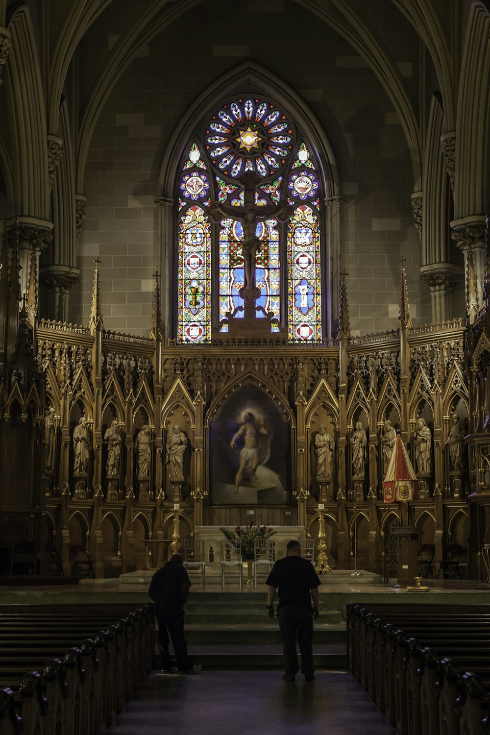 gold and white cathedral interior