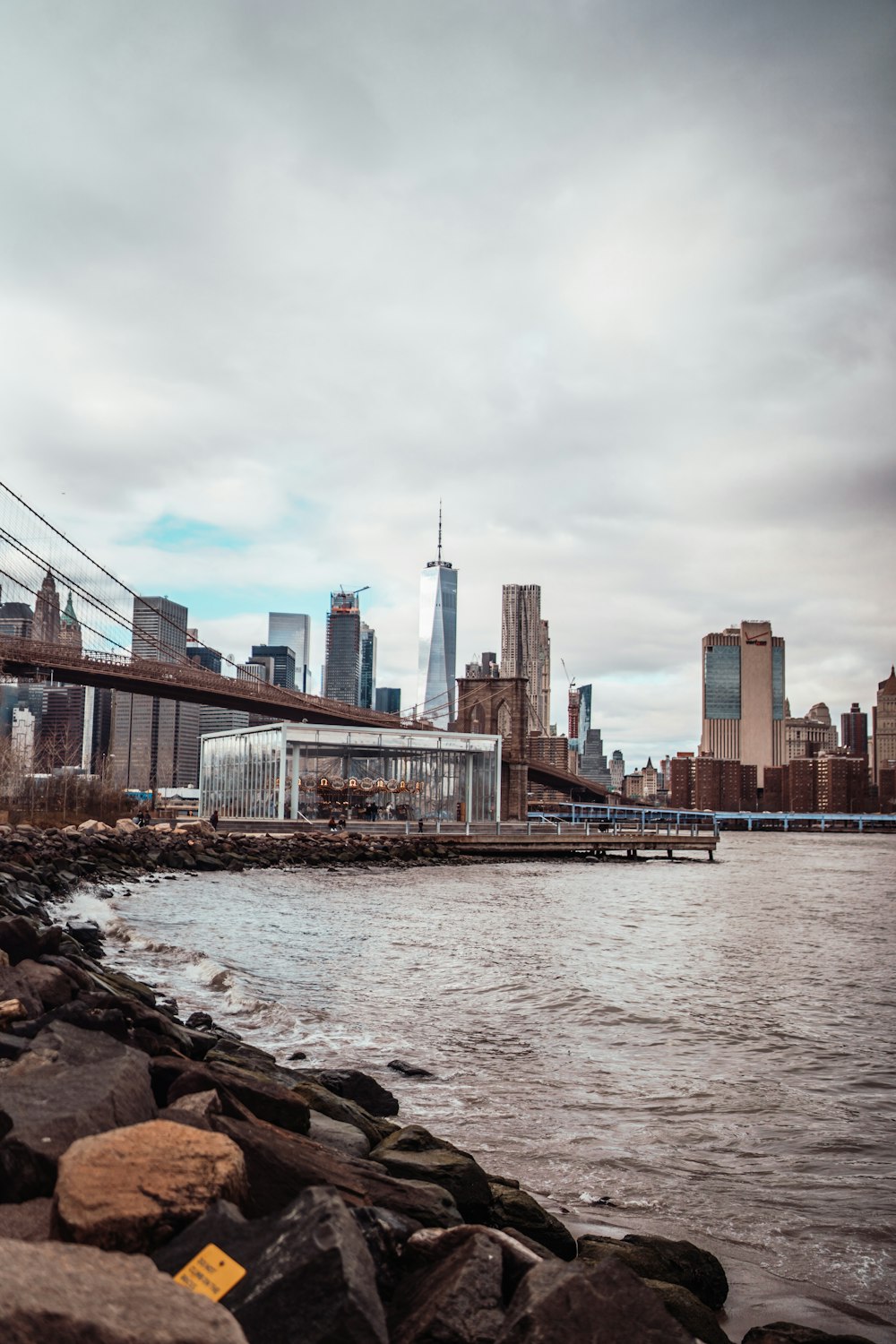 city skyline under white sky during daytime