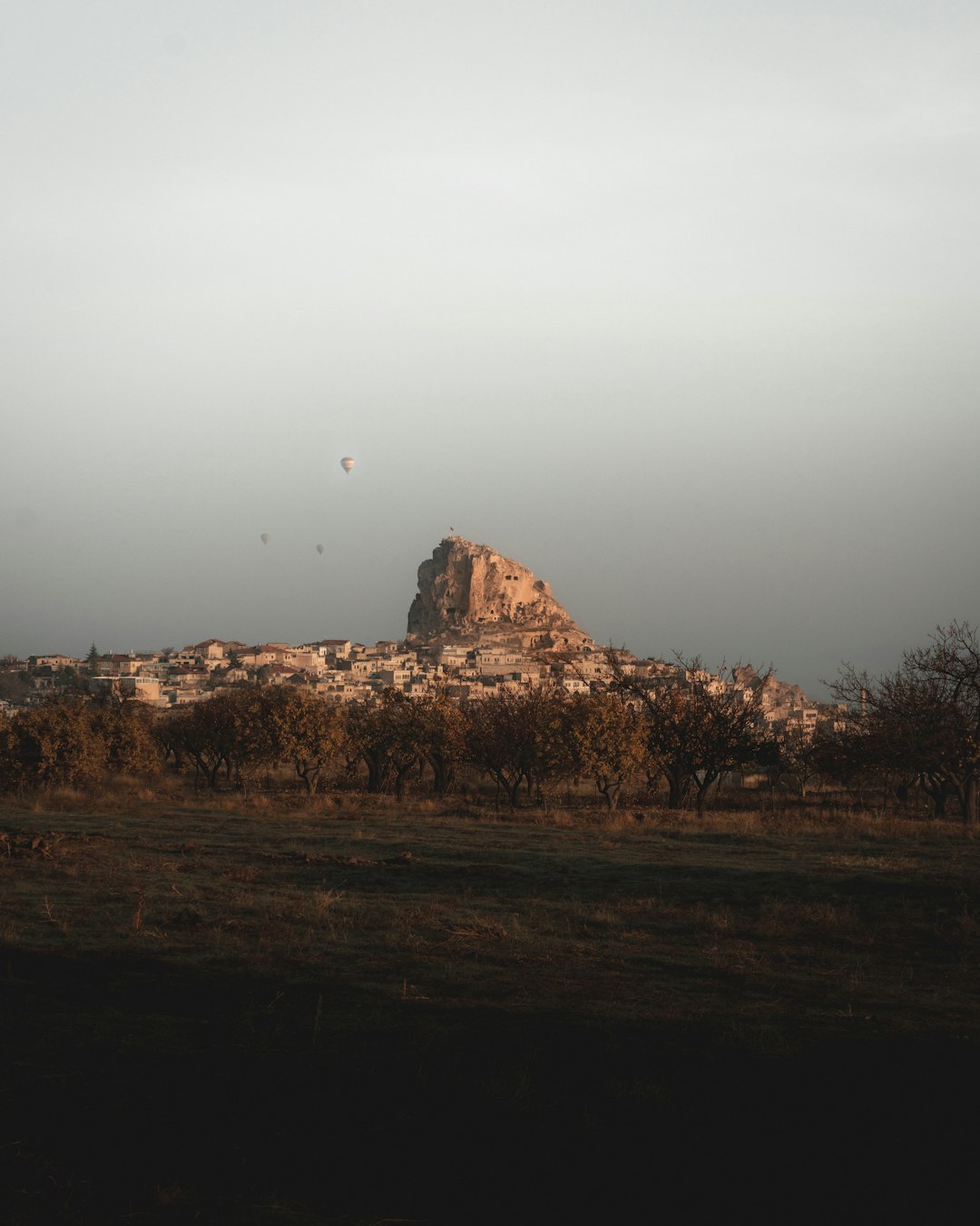 brown mountain under white sky during daytime