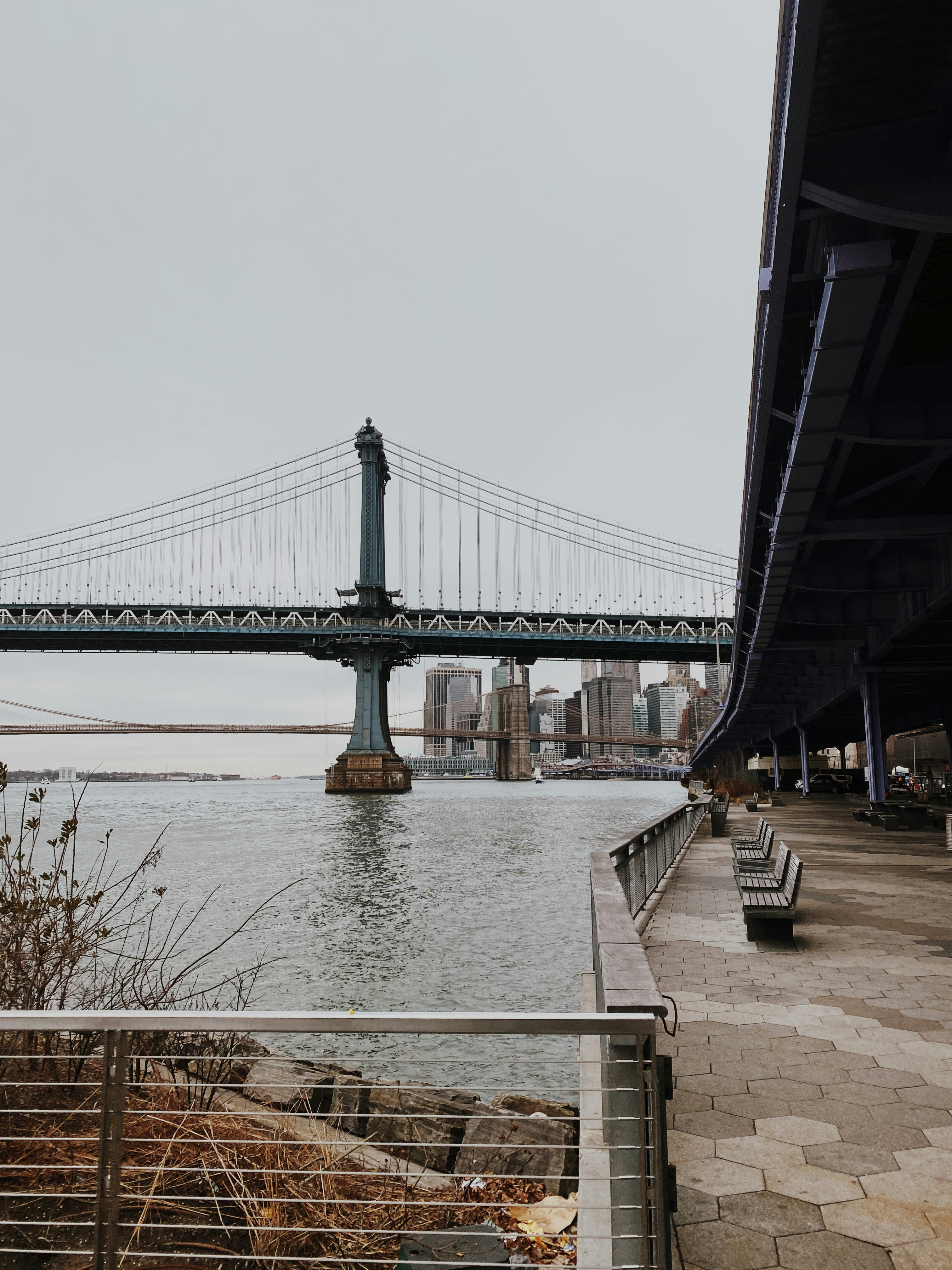 gray bridge over body of water during daytime