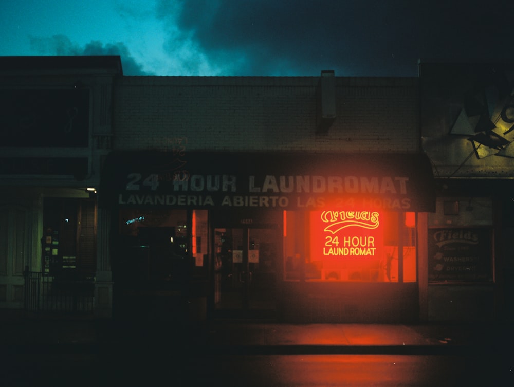 UNKs coffee shop during night time