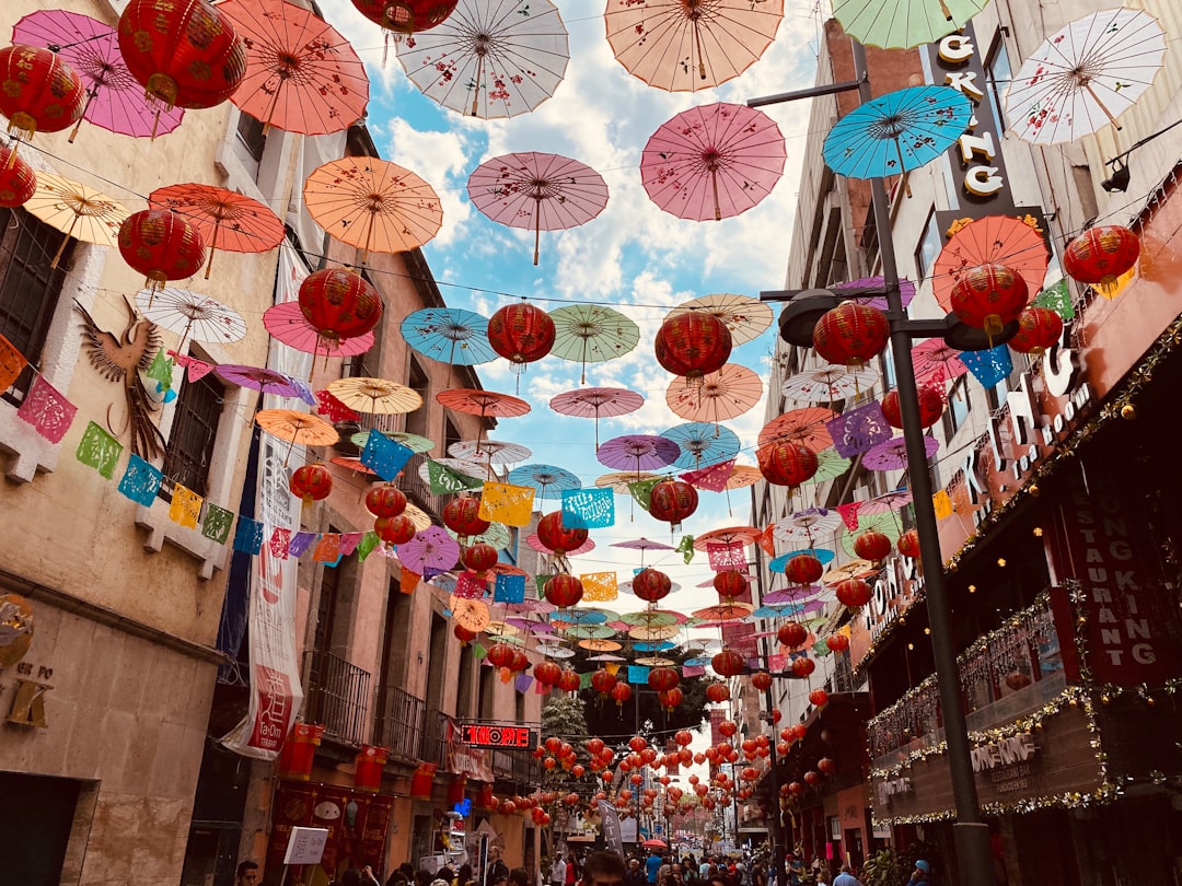 white and red paper lanterns