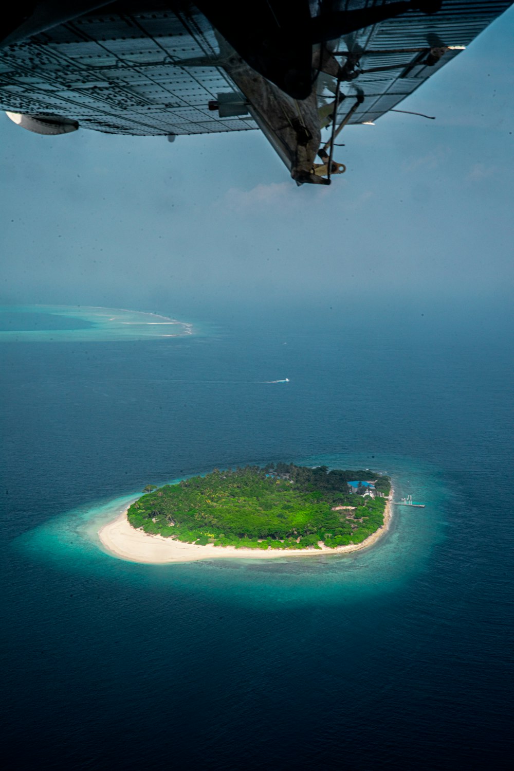 aerial view of green island during daytime