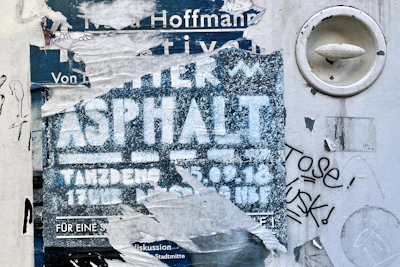 Vintage-inspired indie punk poster with torn edges and handwritten festival dates.