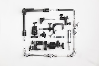 black and silver exercise equipment