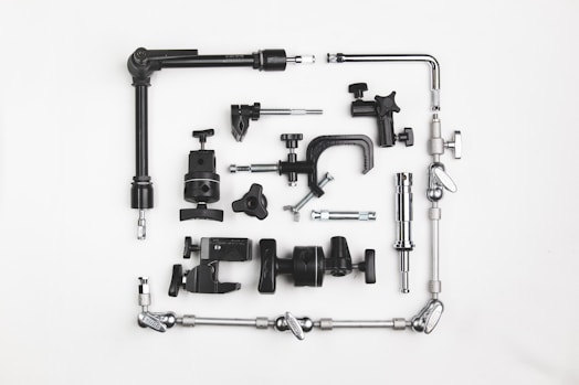 black and silver exercise equipment