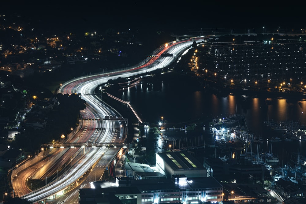 time lapse photography of city during night time