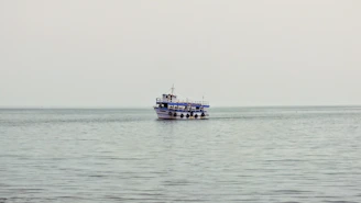 black and white boat on sea during daytime