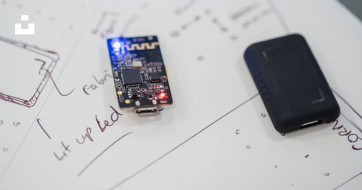 Black and green computer ram stick on white paper photo – Free ...