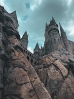 Epic castle fortress under dark swirling storm clouds in Stormwash.