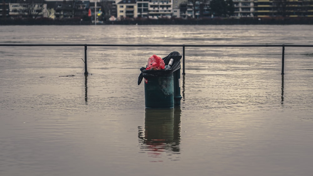 person in red hoodie riding on blue boat on water during daytime