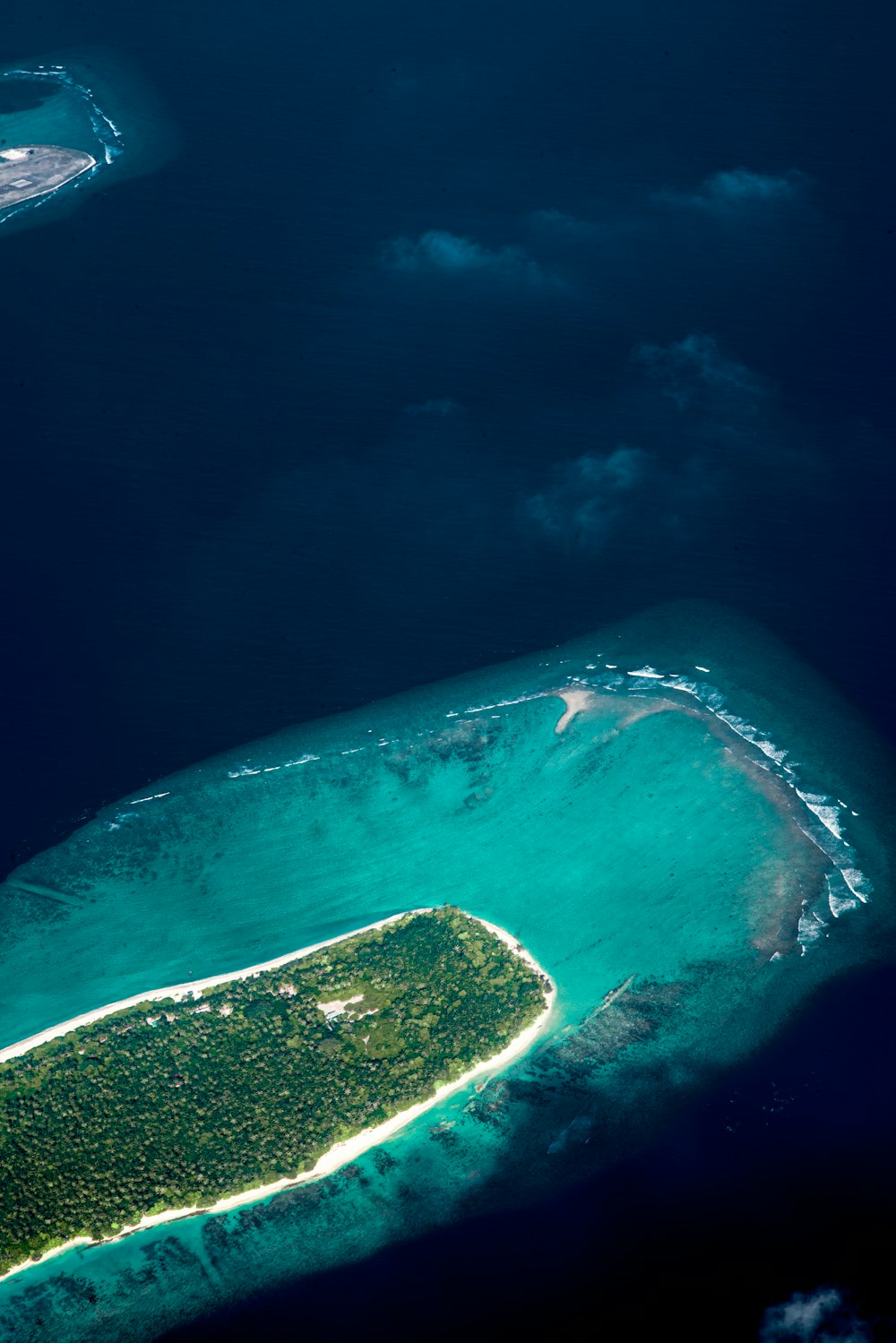 aerial view of green island