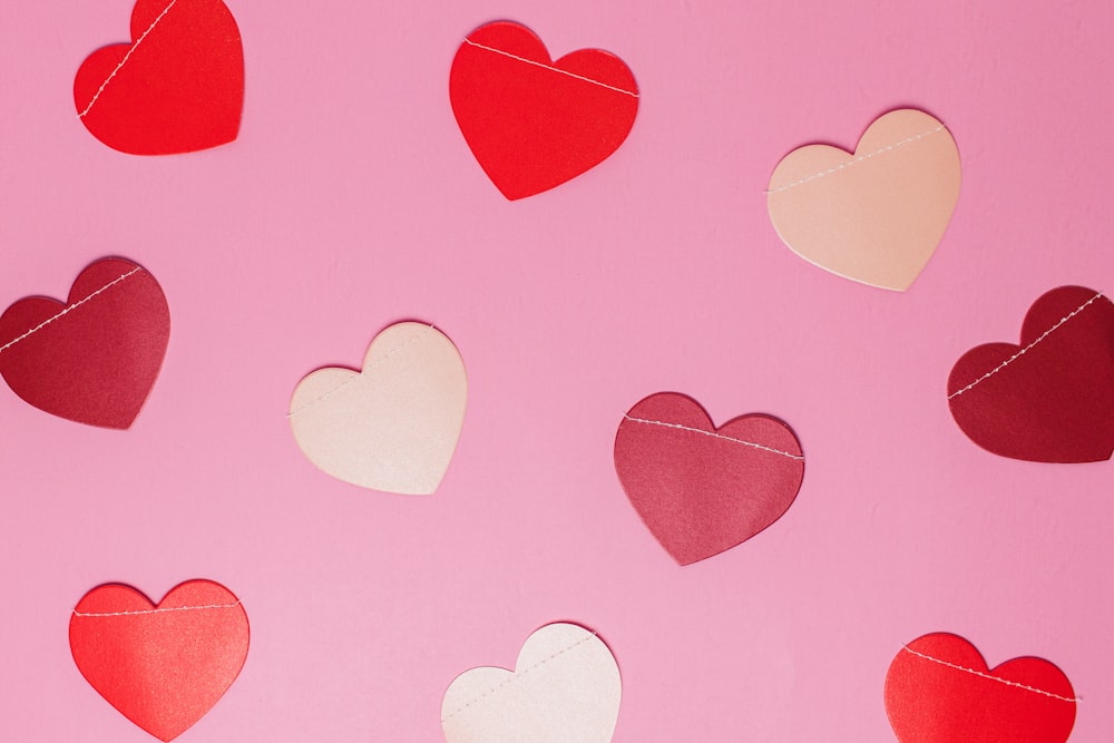 pink and white hearts illustration photo – Free Pink Image on Unsplash