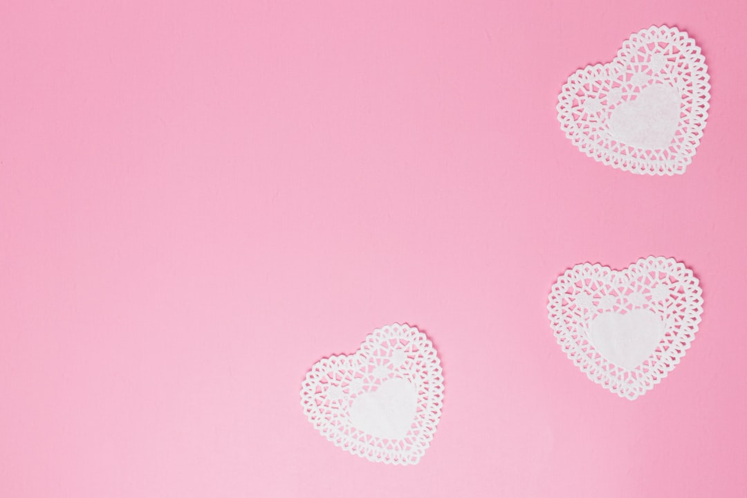 Valentine's Day Valentine Doily Hearts Pink Background