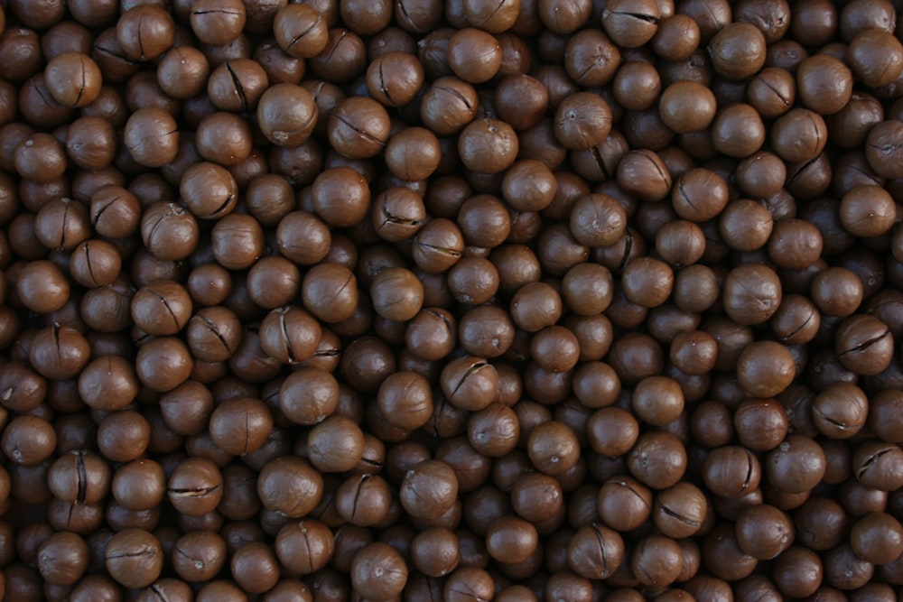 Granos de café marrón en fotografía de primer plano
