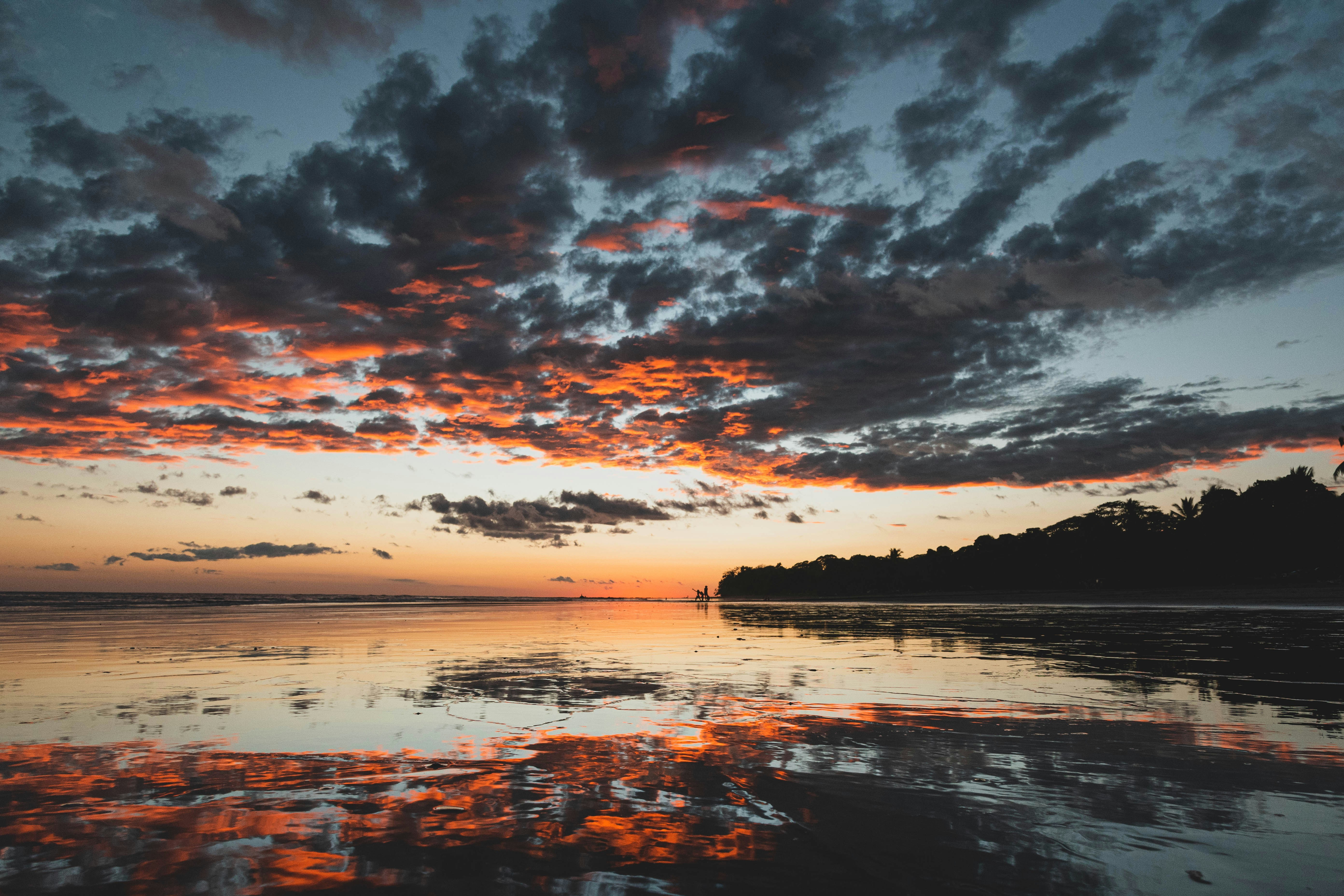 sunset at manuel anotonio beach, costa rica