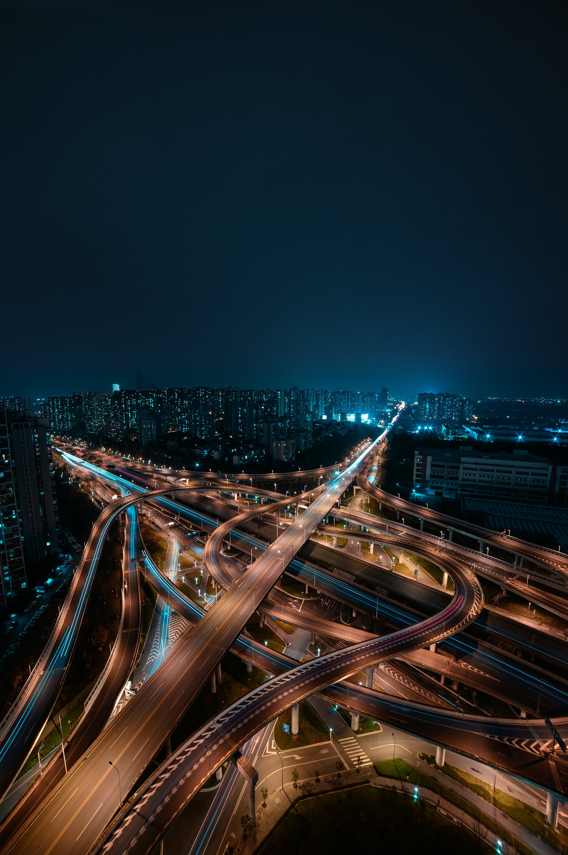 time lapse photography of city lights during night time