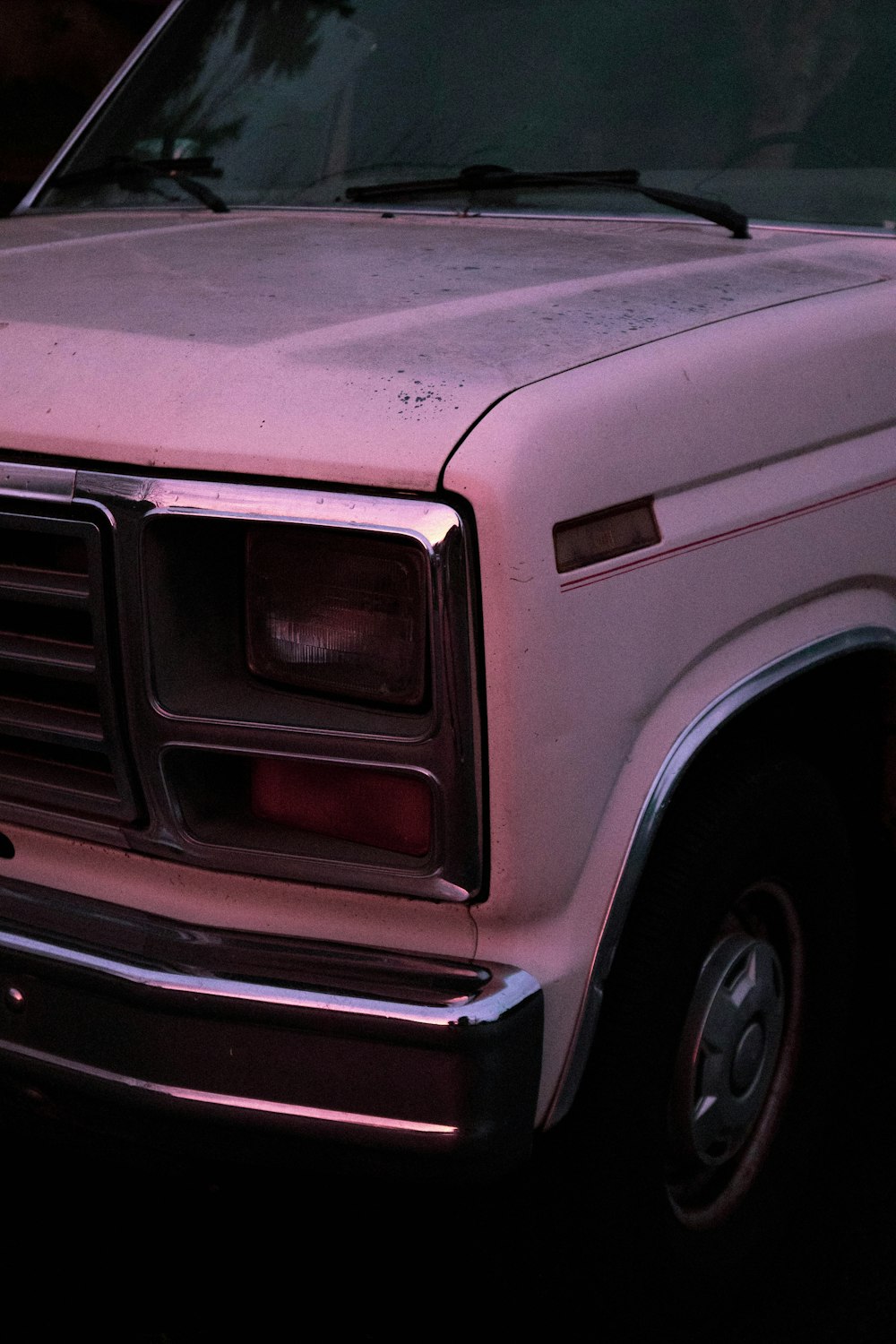 red and white car in close up photography