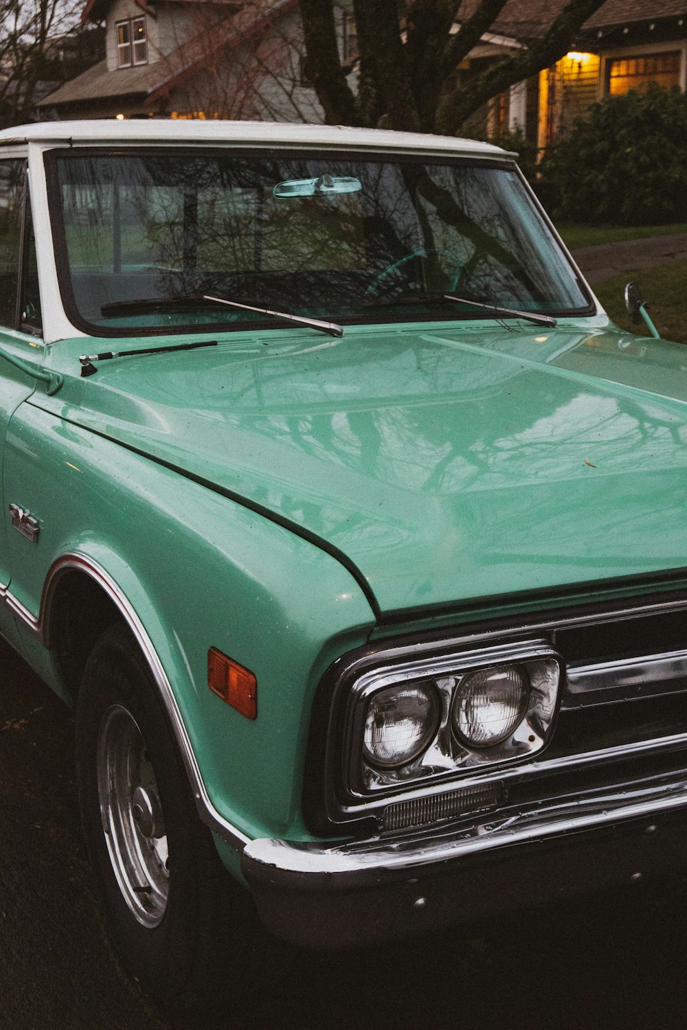 green and white car during daytime