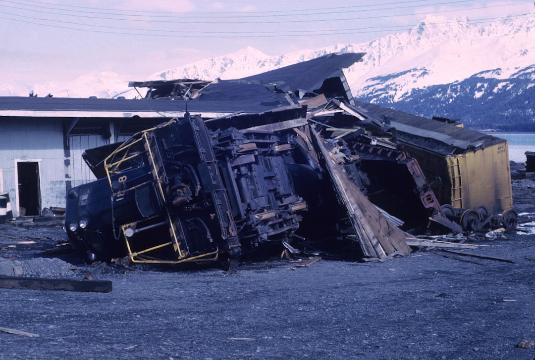 Alaska 1964 Good Friday earthquake and tsunami damage. 