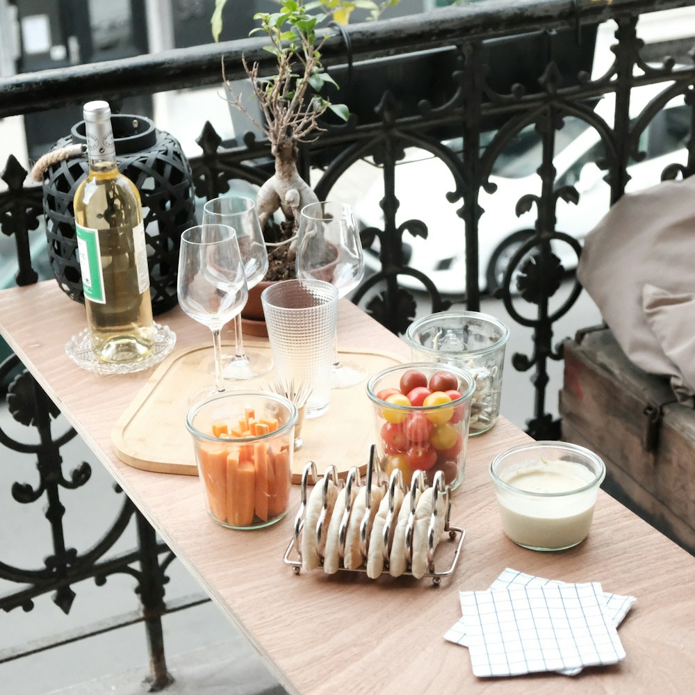 clear drinking glass on table