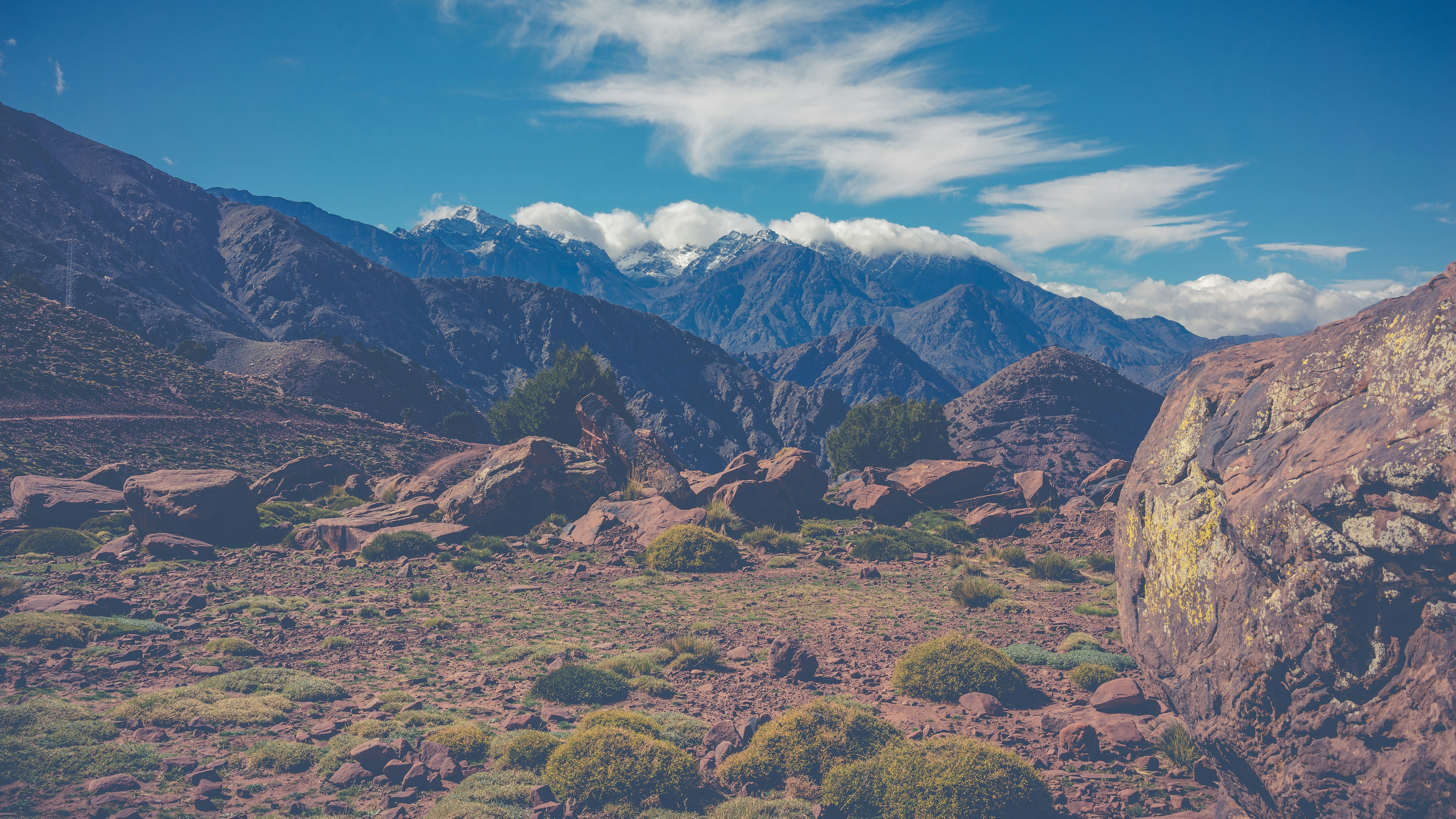 brown and green mountains under blue sky during daytime, Atlas Mountains Marocco