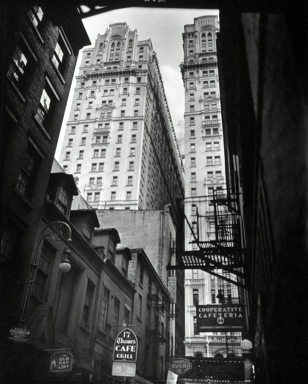 grayscale photo of high rise buildings in Manhattan