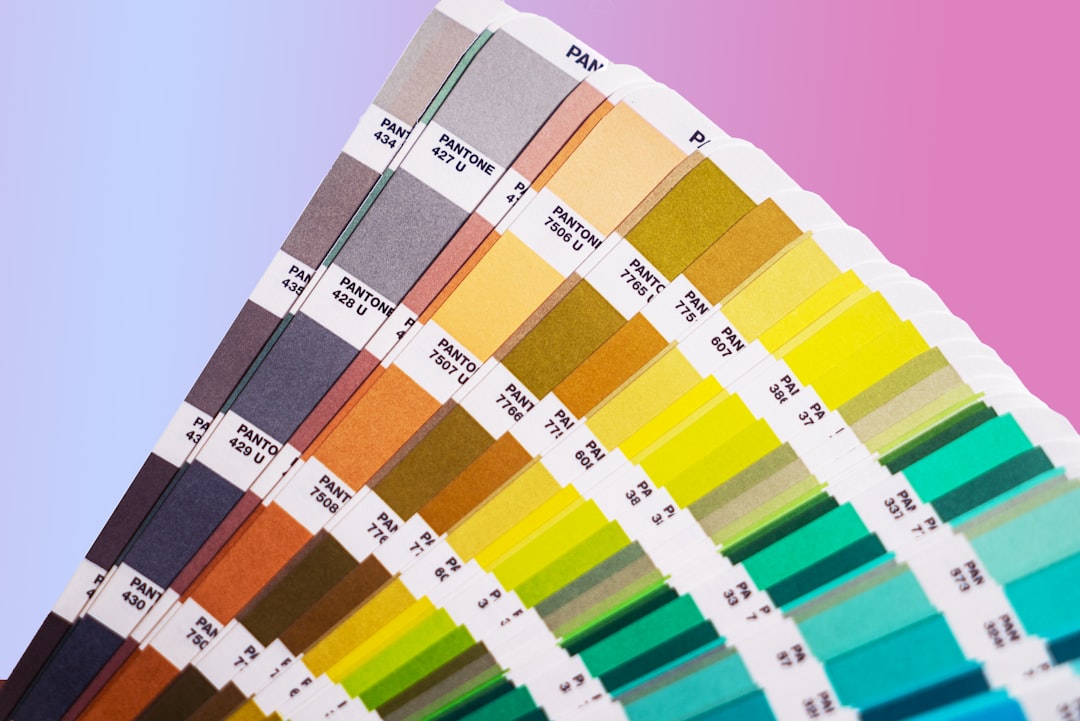 Pantone test charts. You use them to check the colors of printed papers / paintwork et cetera.