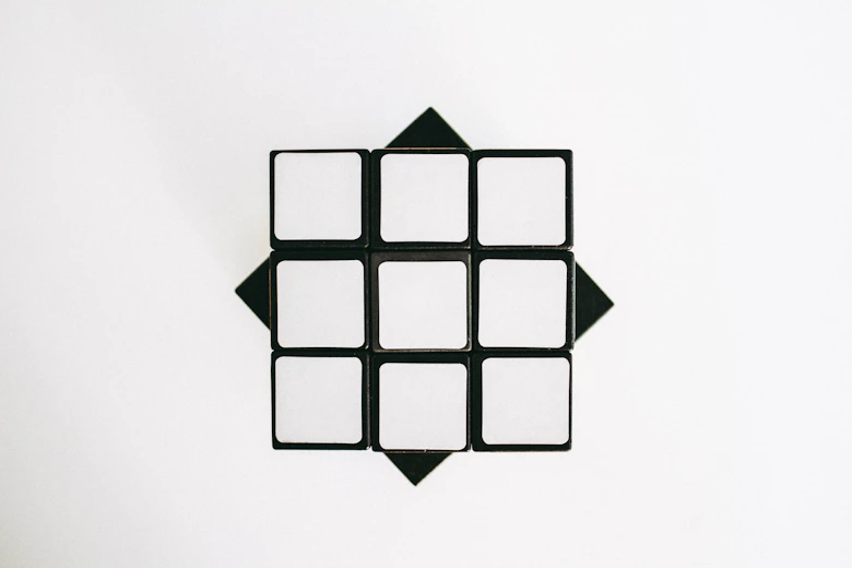 black and white triangle illustration