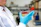 person holding clear plastic container
