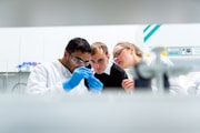 Biomedical engineers conduct experiments for blood filtering treatment