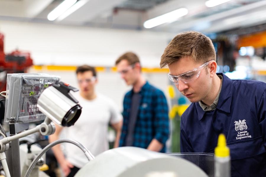 Trade professionals with technology
