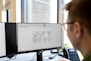 black flat screen computer monitor