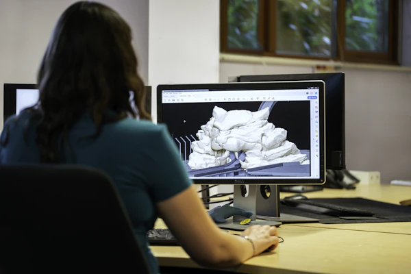 Engineer working on CAD design