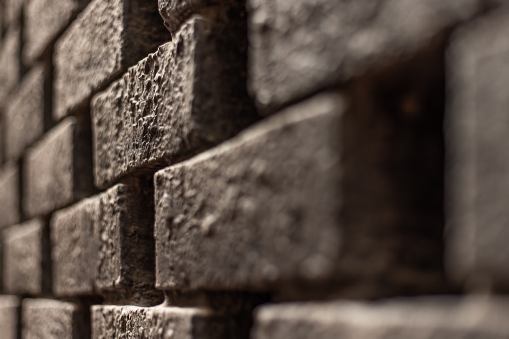 brown and gray brick wall