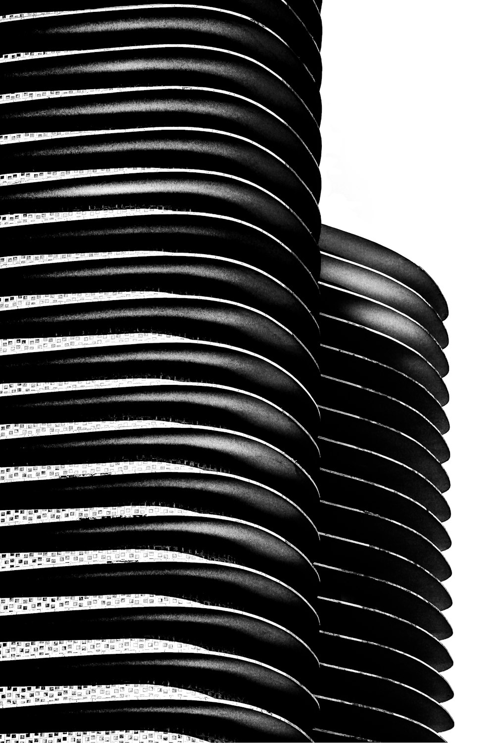 black and white striped textile