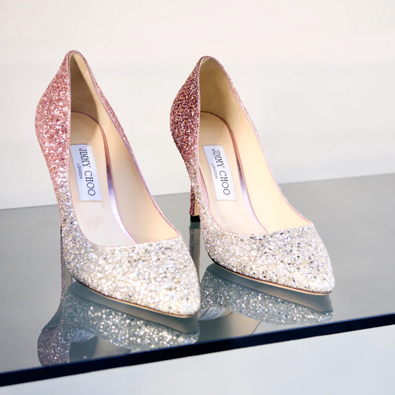Peep-Toe Leather Sandal, second view