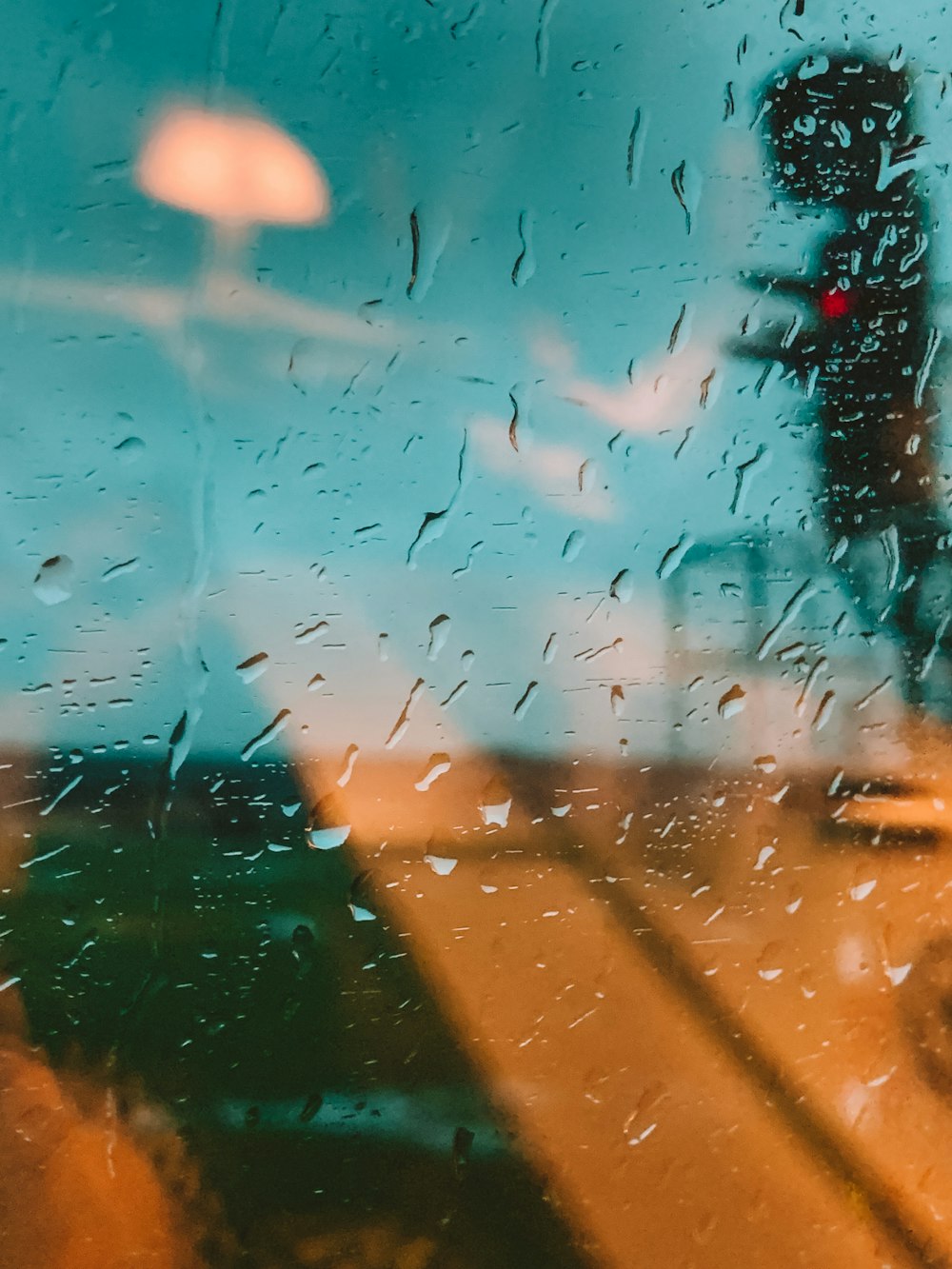 water droplets on glass window