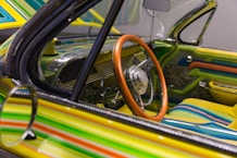 yellow and black car door