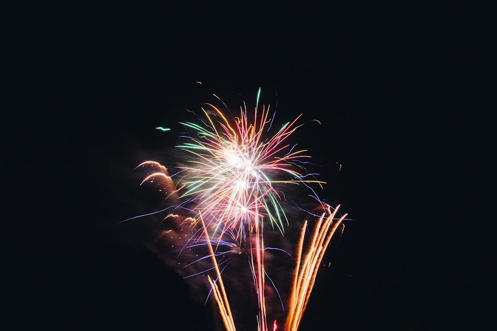 red and white fireworks display