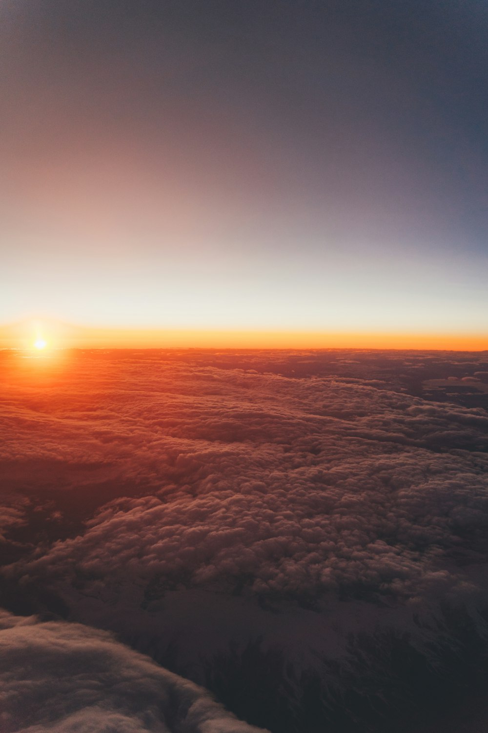 clouds during sunset over the sea