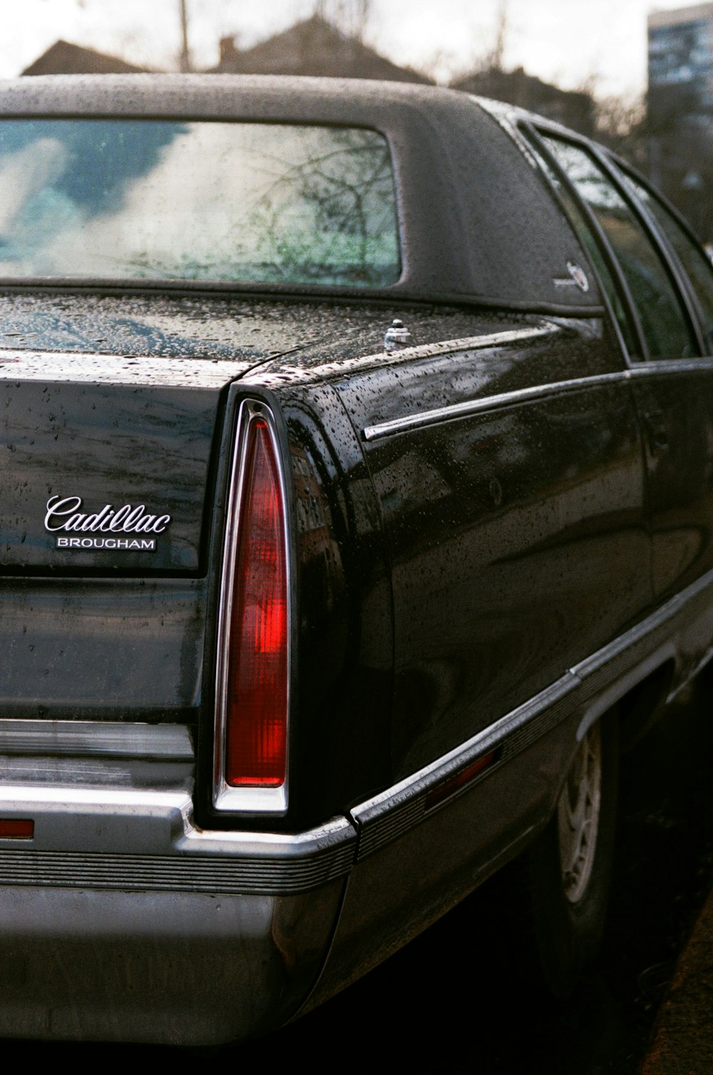 black car with white and red license plate