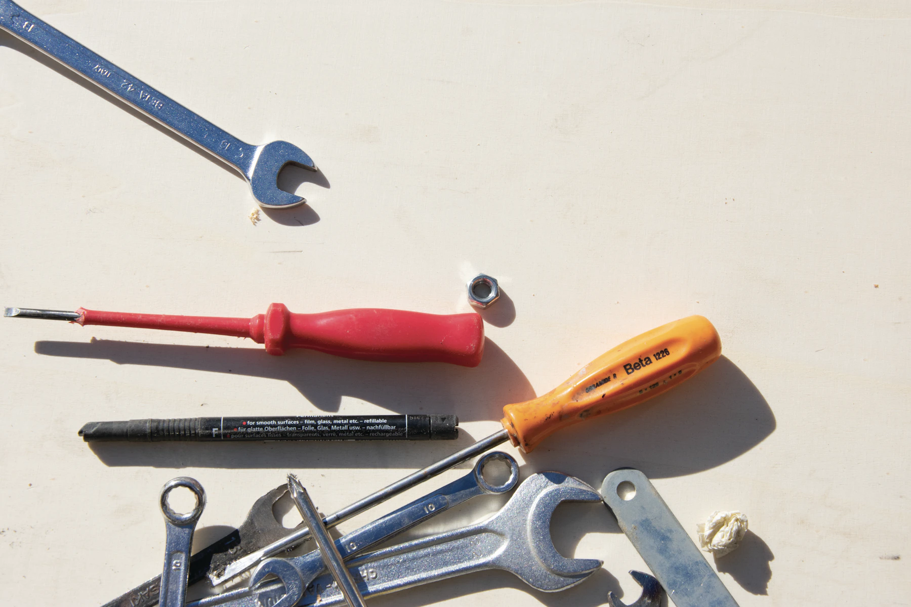 Professional mechanic working with precision tools