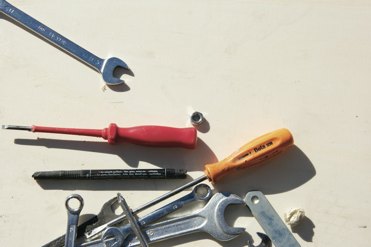 tools on ground
