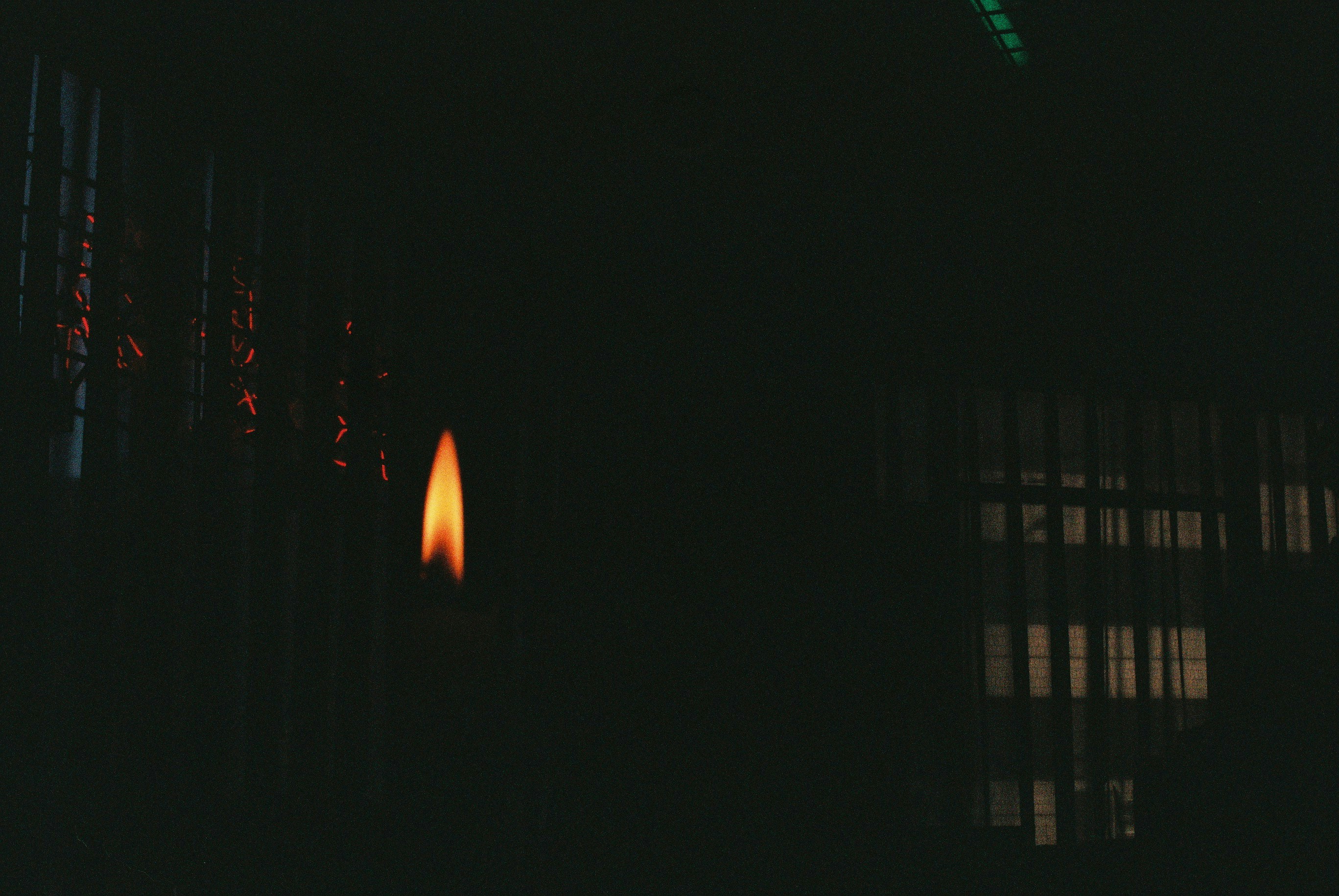 A lonely light burnt out