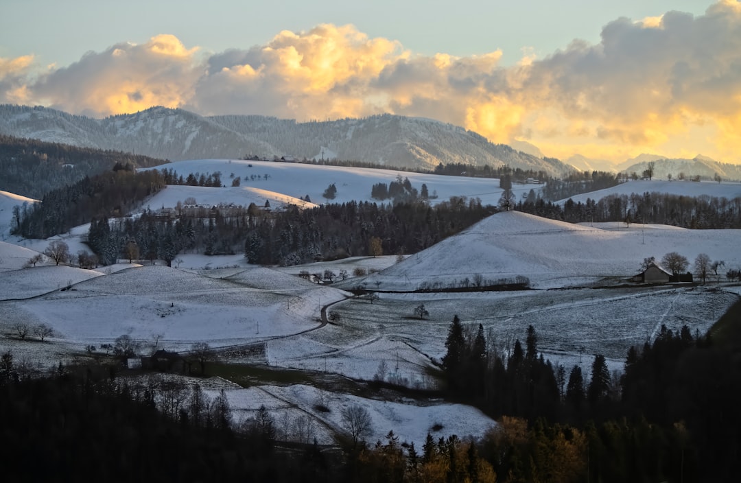 snow covered mountain during daytime