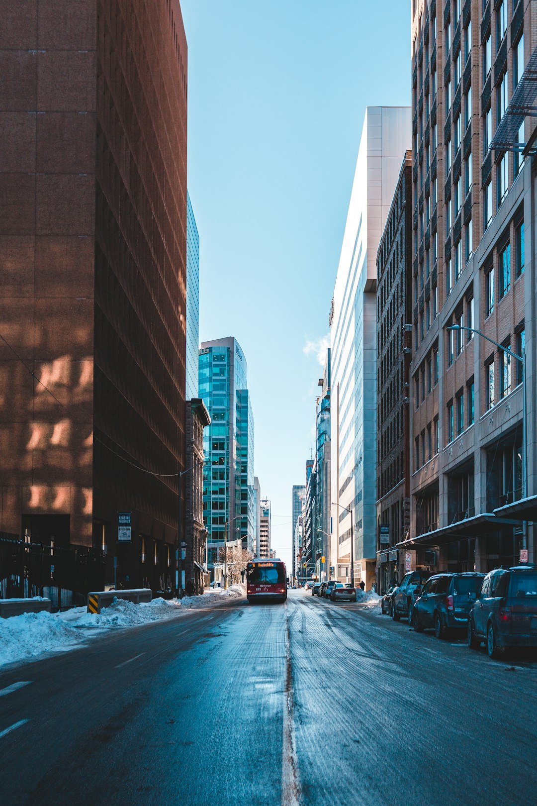 cars on road near high rise buildings during daytime