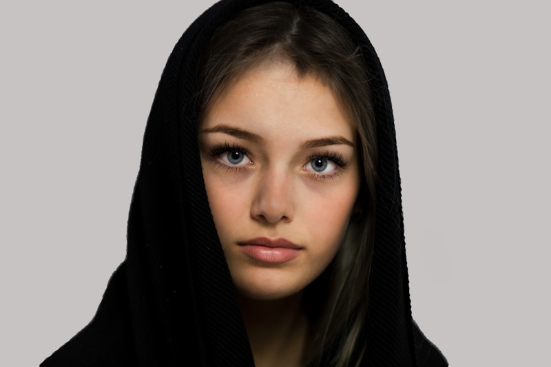 Woman in hijab taking selfie