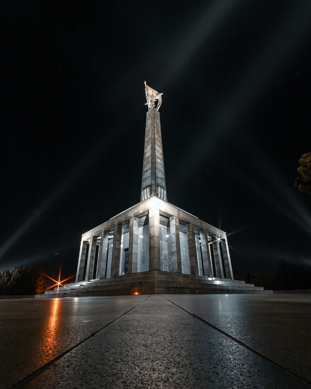 white concrete building during nighttime