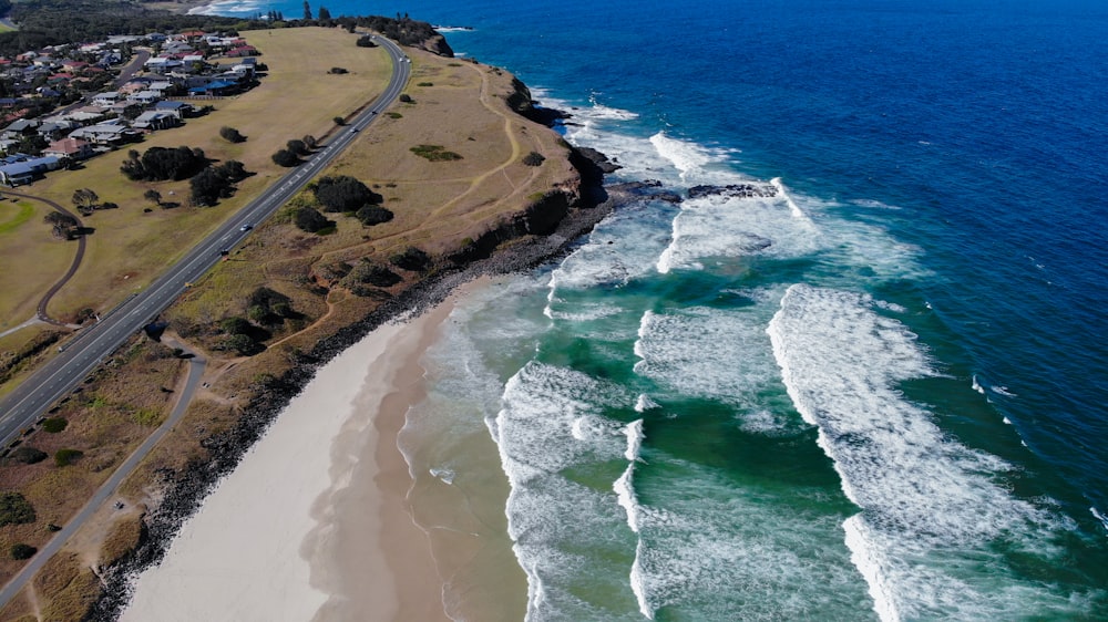 aerial view of beach during daytime